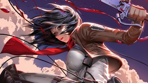 Mikasa Ackerman, Attack on Titan, Shingeki no Kyojin, 4K wallpaper