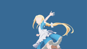 Alice Zuberg, Sword Art Online, Blue background, Minimalist, Faceless, Simple, 4K wallpaper