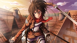 Mikasa Ackerman, Attack on Titan, Shingeki no Kyojin, 4K wallpaper