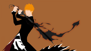 Ichigo Kurosaki, Faceless, Bleach, Minimalist, 4K wallpaper