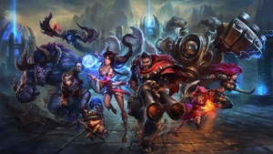 League of Legends, Game Art, Ahri, Ezreal, Teemo, Annie, Katarina, 4K wallpaper