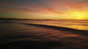 Sunset, Waves, Nature, 4K wallpaper