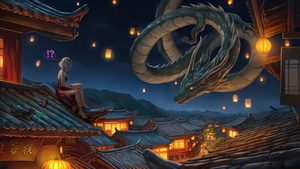 Artist, Artwork, Art, Digital Art, Dragon, Anime Girl, Artstation, 4K wallpaper