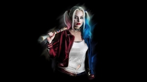 Harley Quinn, Supervillain, Superheroes, Artwork, Dark, Black, Digital Art, Deviantart, 4K wallpaper