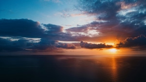 Sunset, Clouds, Relaxing, Nature, 4K wallpaper