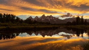National Park, Nature, Mountains, Reflection, Sky, 4K wallpaper