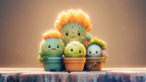 Cactus, Artist, Artwork, Digital Art, 4K wallpaper