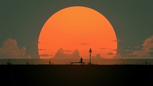 Alone, Artist, Artwork, Digital Art, Pixiv, 4K wallpaper