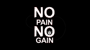 No pain No gain, Motivational quotes, Black background, AMOLED, Workout, 4K wallpaper