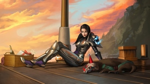 Artist, Art, Digital Art, Ai, Cyberpunk, Dog, Artwork, 4K wallpaper