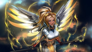 Mercy Overwatch, Overwatch, Games, Xbox Games, Ps Games, Pc Games, Fantasy Girls, Ai, Artwork, Art, Digital Art, Video Games, Deviantart, Artstation, 4K wallpaper
