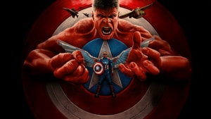 Captain America Brave New World, Superheroes, Artwork, Art, Digital Art, Captain America, Anthony Mackie, Red Hulk, 4K wallpaper