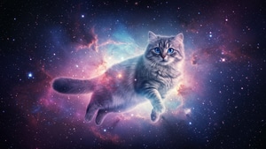 Cat, Galaxy, Artist, Artwork, Digital Art, Deviantart, 4K wallpaper