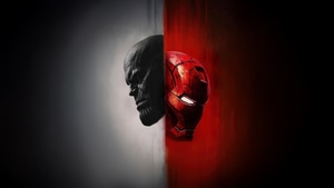 Thanos, Iron Man, Superheroes, Artwork, Art, Digital Art, Ai, 4K wallpaper
