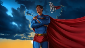 Superman Legacy, Superman, Krypto, Superheroes, Dc Comics, Movies, Artwork, Artist, Digital Art, David Corenswet, 4K wallpaper