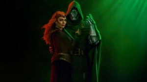 Doctor Doom, Scarlet Witch, Superheroes, Artwork, Digital Art, Ai, 4K wallpaper