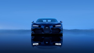 Bugatti Chiron, Blue abstract, 4K wallpaper