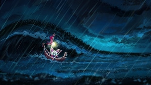 Sea, Ocean, Thunderstorm, Boat, Artist, Artwork, Art, Digital Art, Artstation, 4K wallpaper