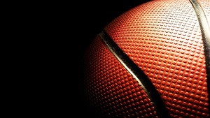 Basketball, Black background, Closeup, AMOLED, 4K wallpaper