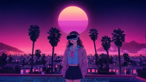 Anime Girl, Neon, Artwork, Art, Digital Art, Ai, Artist, 4K wallpaper