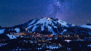Nature, Sky, Mountains, Mountain, Stars, Snow, 4K wallpaper