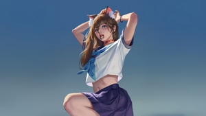Anime Girl, Artist, Artwork, Art, Digital Art, Artstation, 4K wallpaper