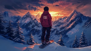 Snowboarder, Artist, Ice, Artwork, Art, Digital Art, Ai, 4K wallpaper