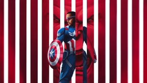 Captain America Brave New World, Superheroes, Artwork, Captain America, Artist, Anthony Mackie, Red Hulk, , 4K wallpaper
