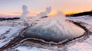 Nature, Iceland, Snow, Sky, Sunset, Mountains, 4K wallpaper