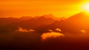 Nature, Clouds, Sky, Sea, Ocean, Sun, Sunset, 4K wallpaper