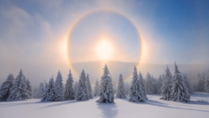 Nature, Mountains, Mountain, Sun, Tree, Sky, Snow, 4K wallpaper