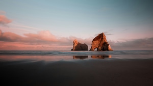 Nature, Mountains, Lake, Sea, Sky, Stone, 4K wallpaper