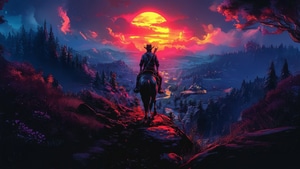 Cowboy, Artist, Artwork, Ai, Digital Art, 4K wallpaper