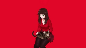 Anime Girl, Cat, Artist, Artwork, Art, Digital Art, Artstation, 4K wallpaper