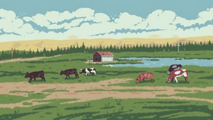 8 Bit, Cow, Artist, Artwork, Art, Digital Art, Artstation, 4K wallpaper