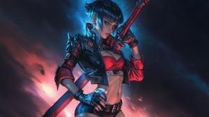 Cyberpunk, Artist, Artwork, Art, Digital Art, Ai, 4K wallpaper