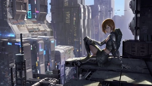 Anime Girl, Cyberpunk, Artist, Artwork, Art, Digital Art, Artstation, 4K wallpaper