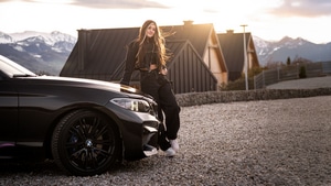 Girls, Bmw, Cars, Model, Photoshoot, 4K wallpaper