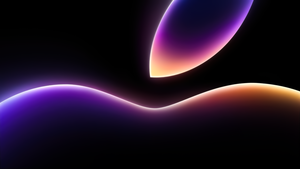 Glowing, WWDC, Apple logo, Dark background, 4K wallpaper