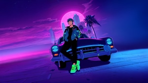 Car, Artist, Artwork, Art, Digital Art, Retrowave, 4K wallpaper
