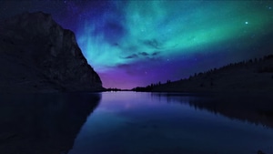 Northern Lights, Nature, Sea, Lake, Mountains, Sky, Deviantart, 4K wallpaper