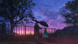 Love, Couple, Umbrella, Rain, Artist, Artwork, Digital Art, Ai, , 4K wallpaper