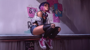 Artist, Artwork, Art, Digital Art, Ai, Anime Girl, 4K wallpaper