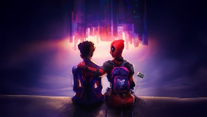 Miles Morales, Deadpool, Spiderman, Superheroes, Artwork, Art, Digital Art, 4K wallpaper