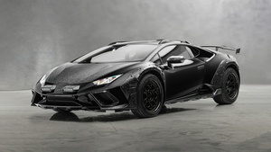 Lamborghini Huracan Sterrato, Mansory, 2024, Black cars, Dark aesthetic, 4K wallpaper