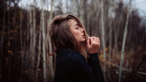 Girls, Woods, Model, Photoshoot, Depth Of Field, 4K wallpaper