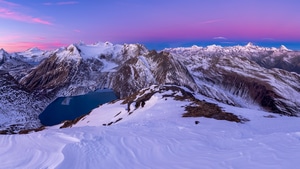 Sunrise, Swiss, Alps, Mountains, Lake, Snow, Sky, Nature, 4K wallpaper