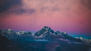 Nature, Mountains, Clouds, Snow, Mist, 4K wallpaper