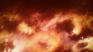 Starry sky, Orange aesthetic, Clouds, Deep space, Galaxy, Celestial, Cosmos, Astronomy, Outer space, Glowing Stars, Cosmic dust, 4K wallpaper