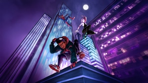 Spiderman Into The Spider Verse, Superheroes, Spiderman, Animated Movies, Artwork, Digital Art, Art, Gwen Stacy, Miles Morales, Spiderman 2099, Pixiv, Artstation, 4K wallpaper